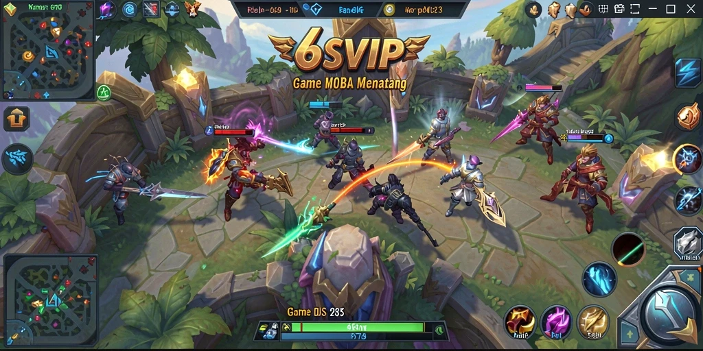 Tampilan gameplay seru dengan karakter menarik dalam 6SVIP.