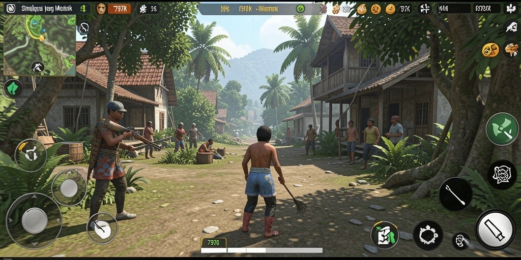 Screenshot utama 797K menampilkan gameplay interaktif yang seru.