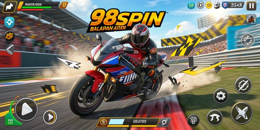 Screenshot gameplay menegangkan dari balapan motor di 98SPIN.