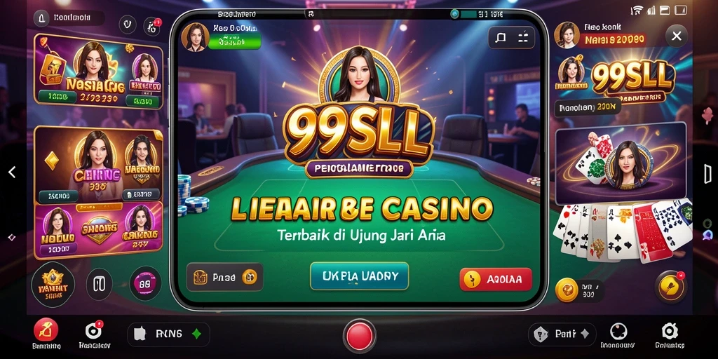 Tampilan aksi permainan Live Casino yang mendebarkan di 99SLL.