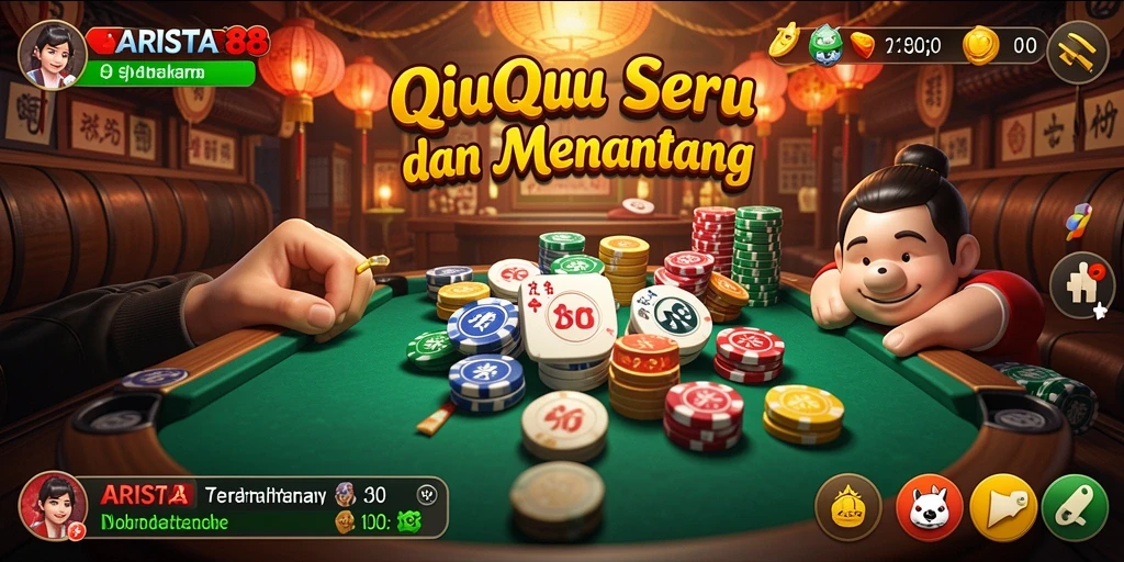 Screenshot utama ARISTA88 menunjukkan pemain sedang menikmati gameplay QiuQiu.