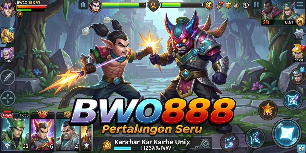 Tangkapan layar dari BWO888 menampilkan aksi pertarungan yang mendebarkan.