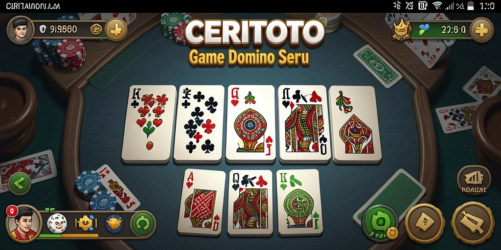 Tampilan gameplay menarik CERITOTO saat bermain Domino.