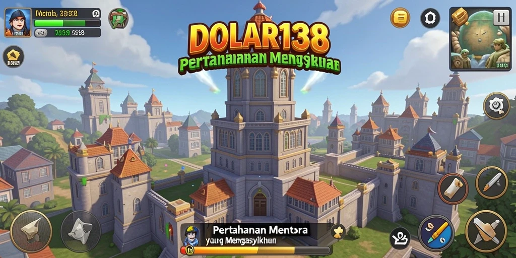 Tangkapan layar menampilkan aksi pertahanan menara yang mendebarkan.