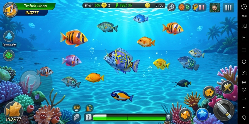 Tampilan gameplay seru Tembak Ikan di IND777.