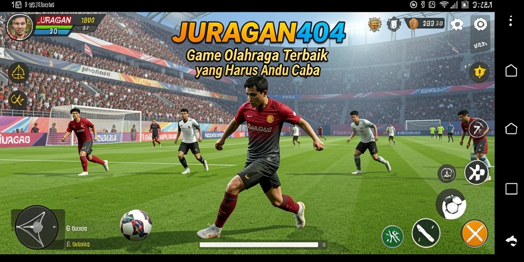 Tampilan gameplay seru di JURAGAN404 dengan aksi olahraga yang mendebarkan.