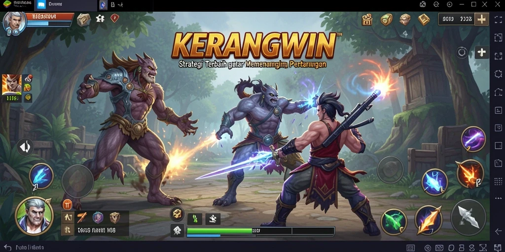 Tampilan utama gameplay KERANGWIN dengan strategi yang mendebarkan.
