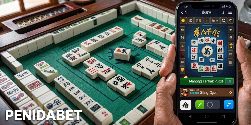 Screenshot utama PENIDABET menampilkan gameplay Mahjong yang seru dan menantang.