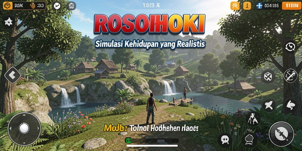 Tampilan screenshot menunjukkan gameplay mendalam dari ROSOHOKI.