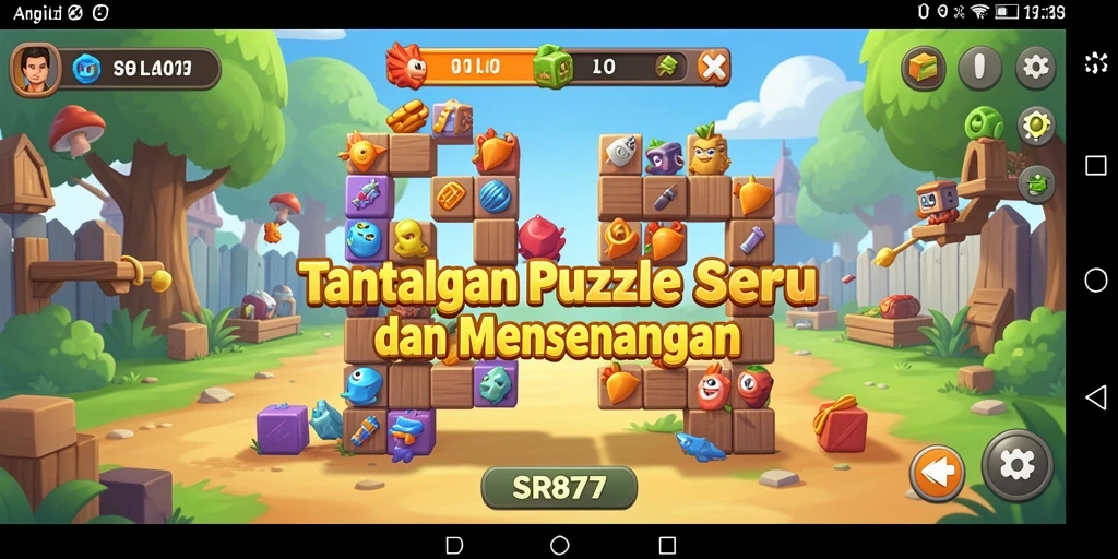 Tampilan gameplay SR877 dengan teka-teki yang menarik dan grafis yang cerah.