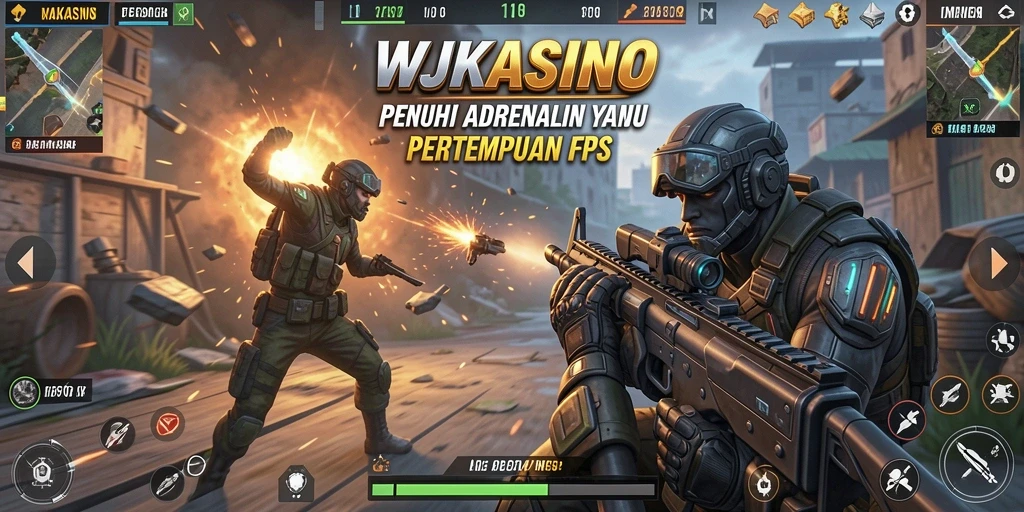 Screenshot gameplay WJKASINO dengan aksi tembak-menembak yang mendebarkan.